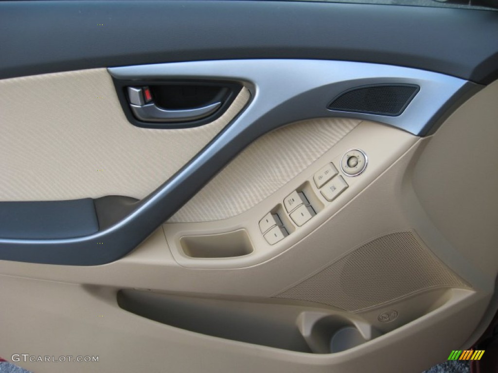 2012 Elantra GLS - Red Allure / Beige photo #15