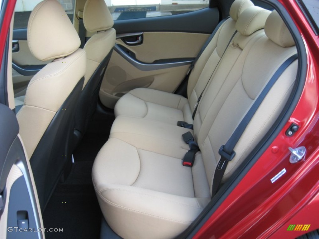 2012 Elantra GLS - Red Allure / Beige photo #16