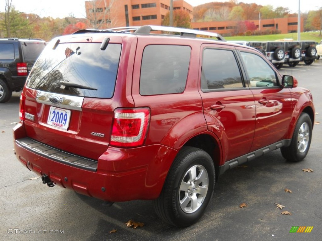 2009 Escape Limited V6 4WD - Sangria Red Metallic / Charcoal photo #2