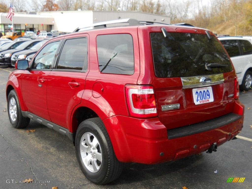2009 Escape Limited V6 4WD - Sangria Red Metallic / Charcoal photo #14