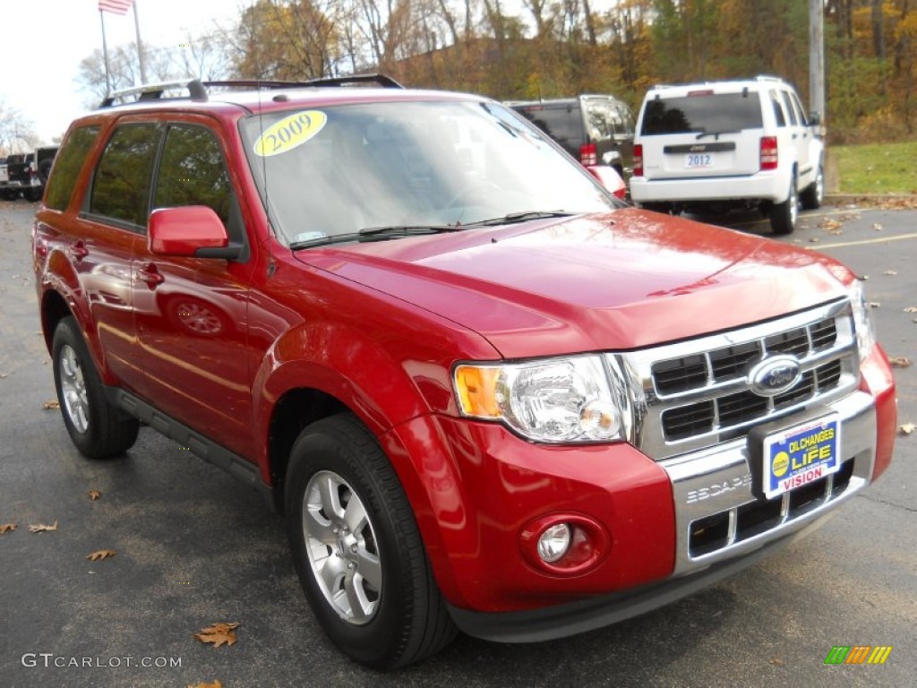 2009 Escape Limited V6 4WD - Sangria Red Metallic / Charcoal photo #16