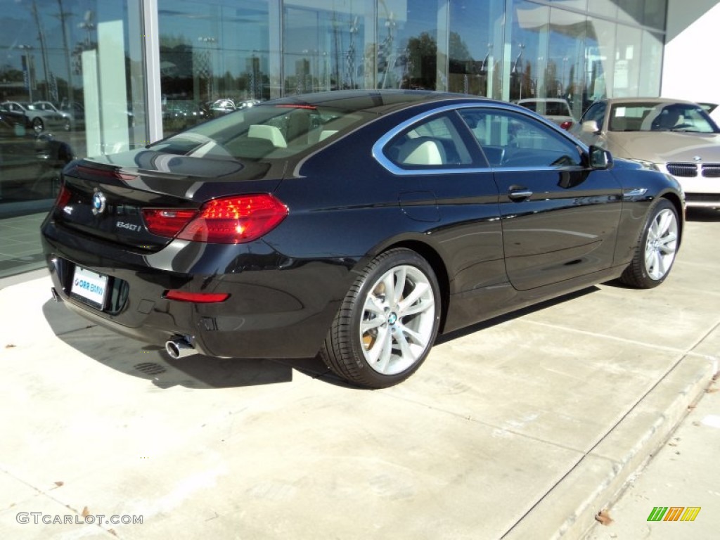 2012 6 Series 640i Coupe - Black Sapphire Metallic / Ivory White Nappa Leather photo #3