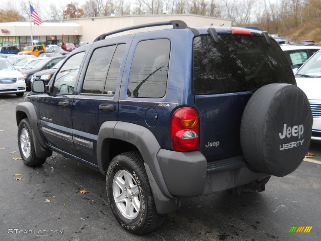 2002 Liberty Sport 4x4 - Patriot Blue Pearlcoat / Taupe photo #13