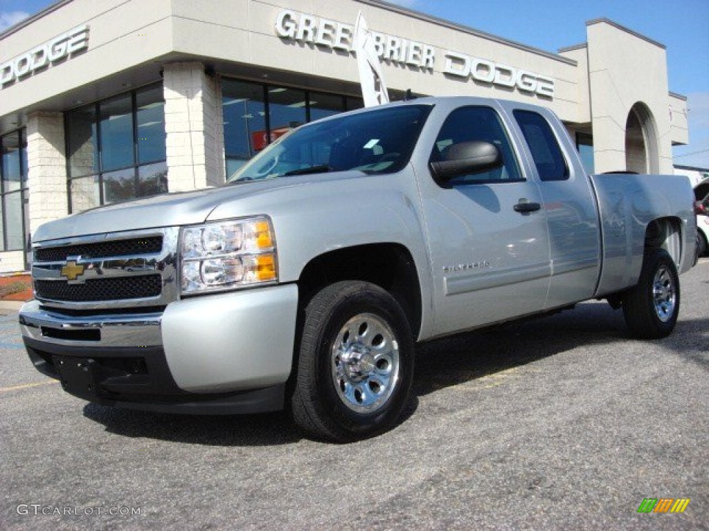 2011 Silverado 1500 LS Extended Cab - Sheer Silver Metallic / Dark Titanium photo #2