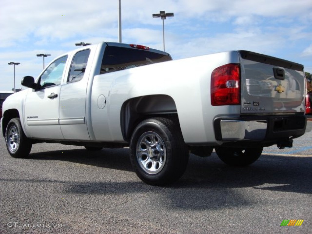 2011 Silverado 1500 LS Extended Cab - Sheer Silver Metallic / Dark Titanium photo #3