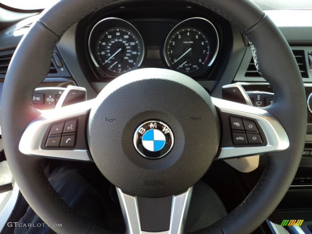 2012 BMW Z4 sDrive28i Beige Steering Wheel Photo #56371540