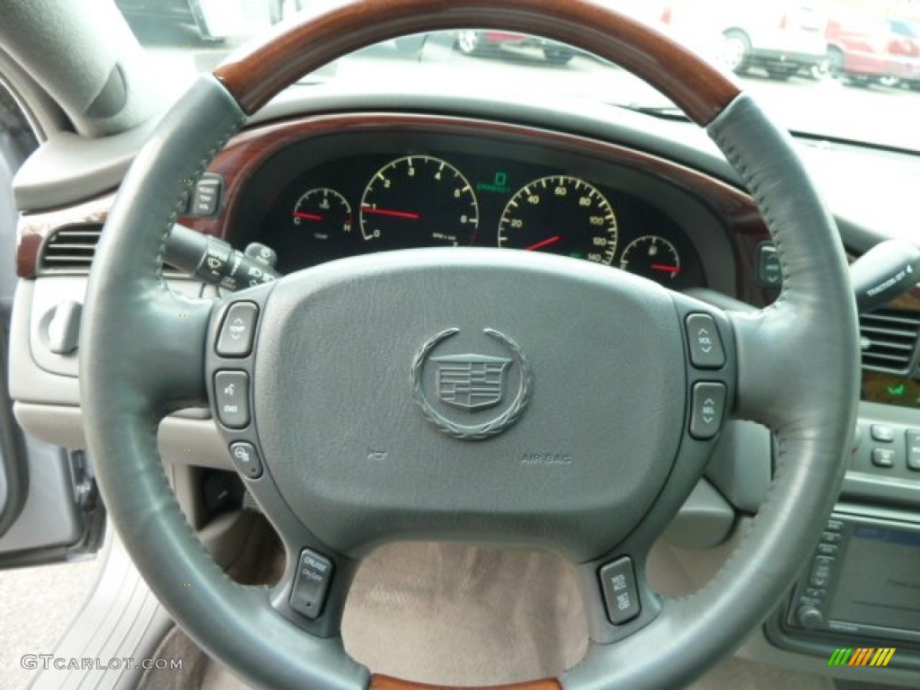 2004 Cadillac DeVille DHS Dark Gray Steering Wheel Photo #56371840