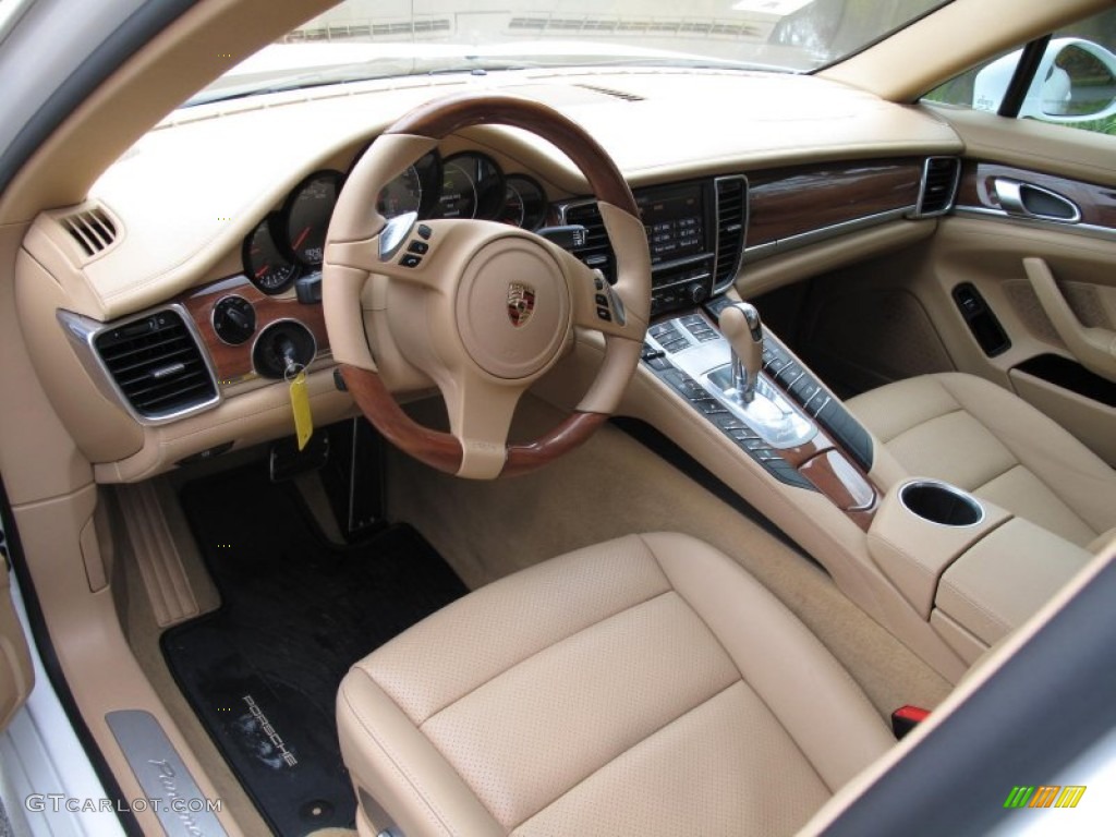 Luxor Beige Interior 2010 Porsche Panamera 4S Photo #56371900