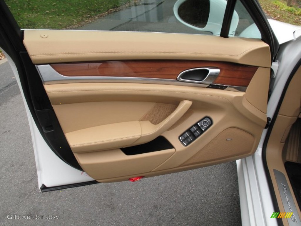 2010 Porsche Panamera 4S Luxor Beige Door Panel Photo #56371909