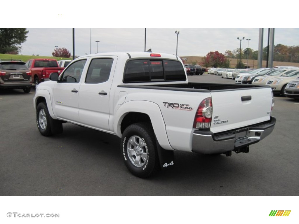 2012 Tacoma V6 TRD Double Cab 4x4 - Super White / Graphite photo #3