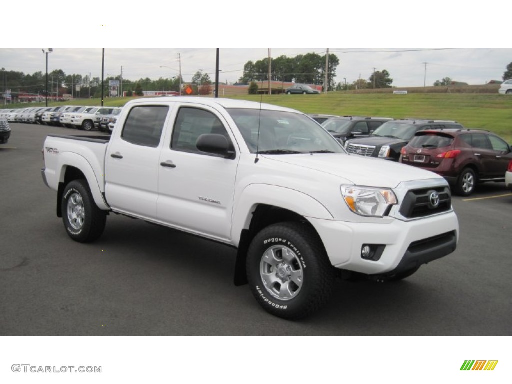 2012 Tacoma V6 TRD Double Cab 4x4 - Super White / Graphite photo #7