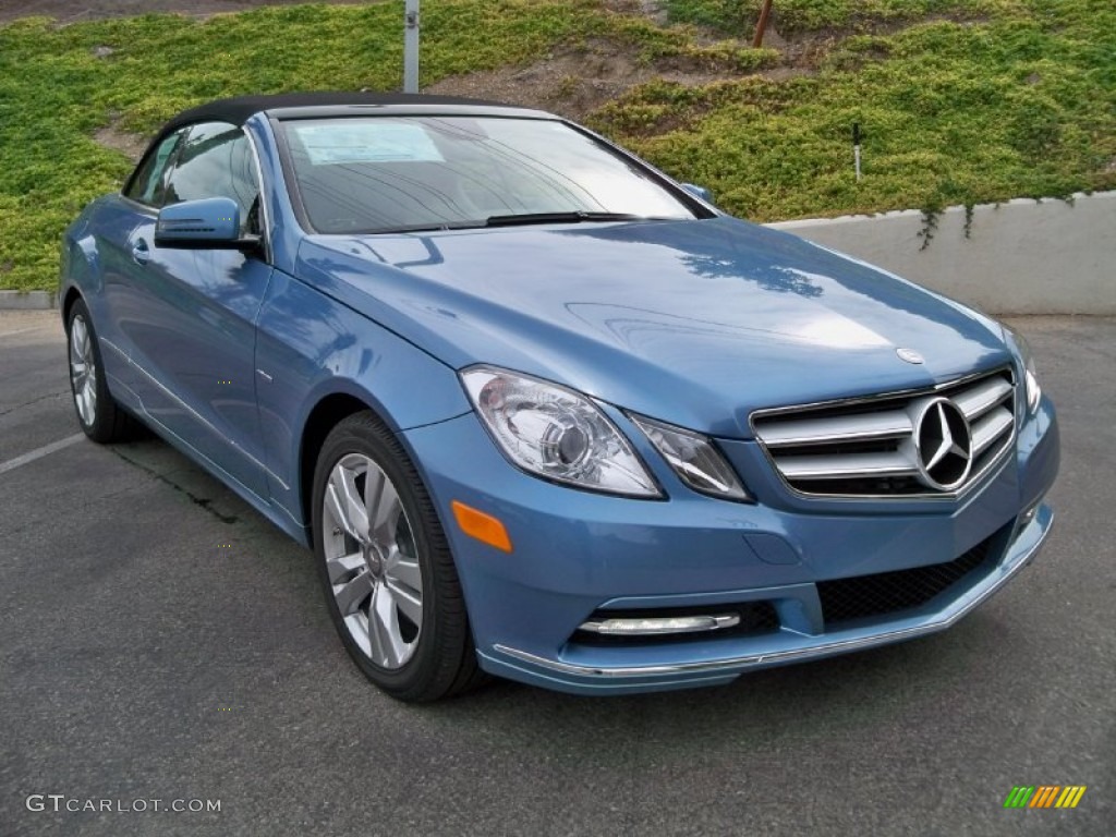 2012 E 350 Cabriolet - Quartz Blue Metallic / Ash/Dark Grey photo #1