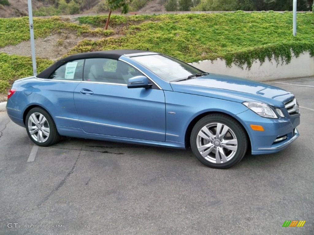 Quartz Blue Metallic 2012 Mercedes-Benz E 350 Cabriolet Exterior Photo #56378215