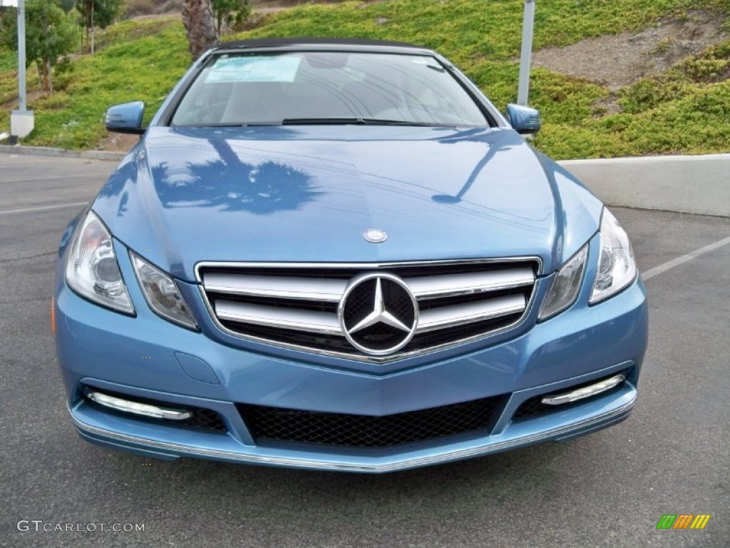 Quartz Blue Metallic 2012 Mercedes-Benz E 350 Cabriolet Exterior Photo #56378242
