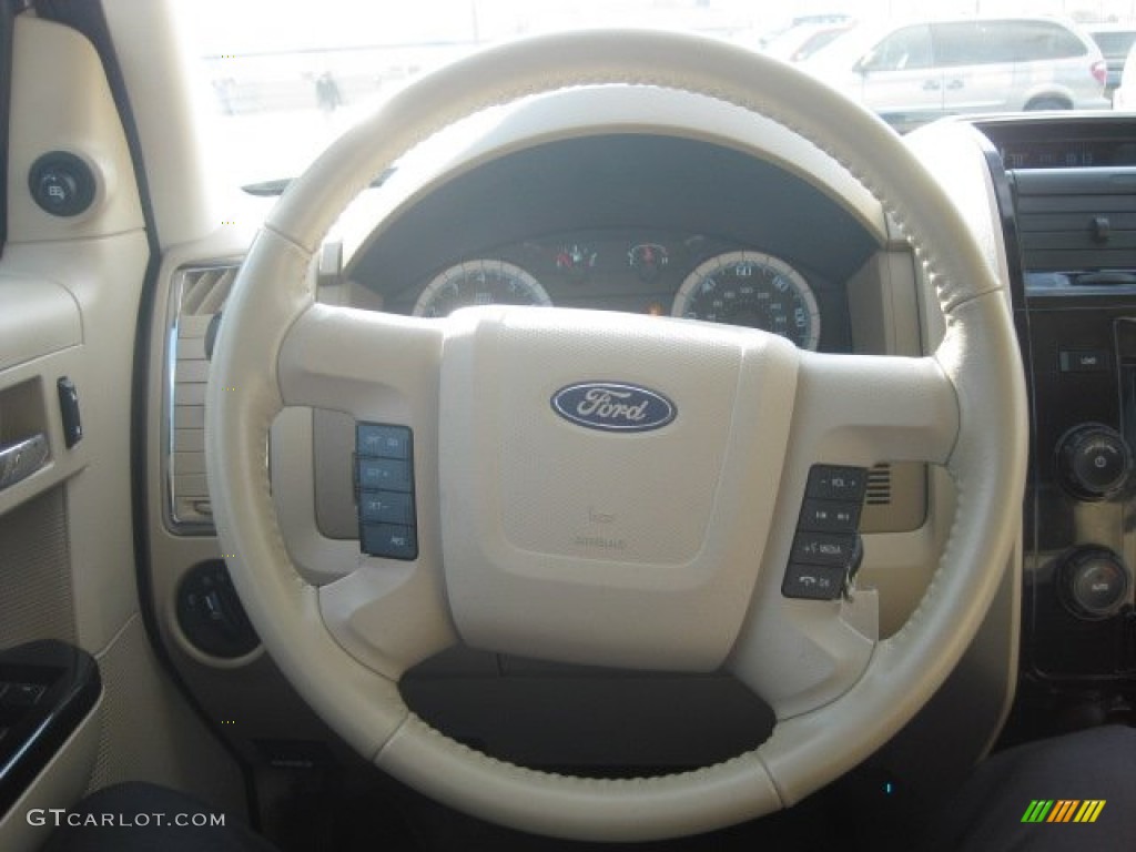 2010 Ford Escape Limited 4WD Camel Steering Wheel Photo #56378575