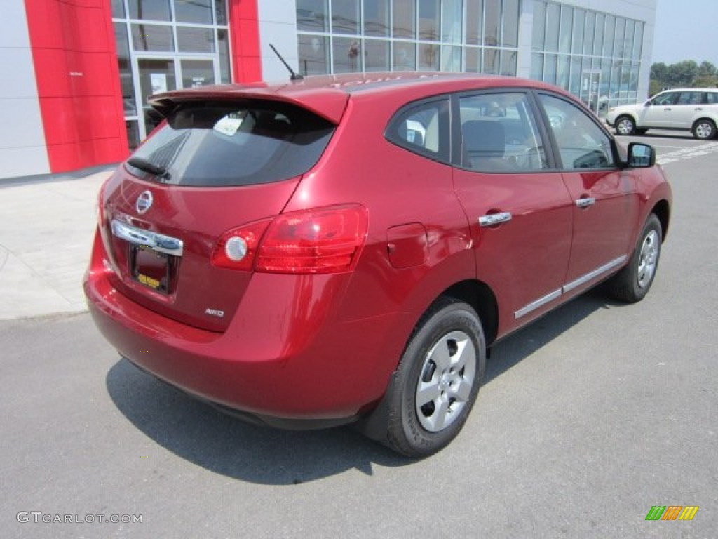 2011 Rogue S AWD - Cayenne Red / Black photo #7