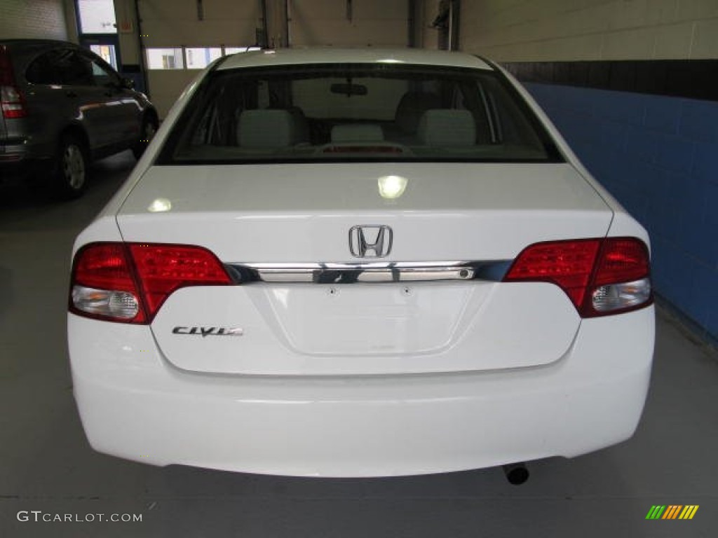 2009 Civic LX Sedan - Taffeta White / Gray photo #2