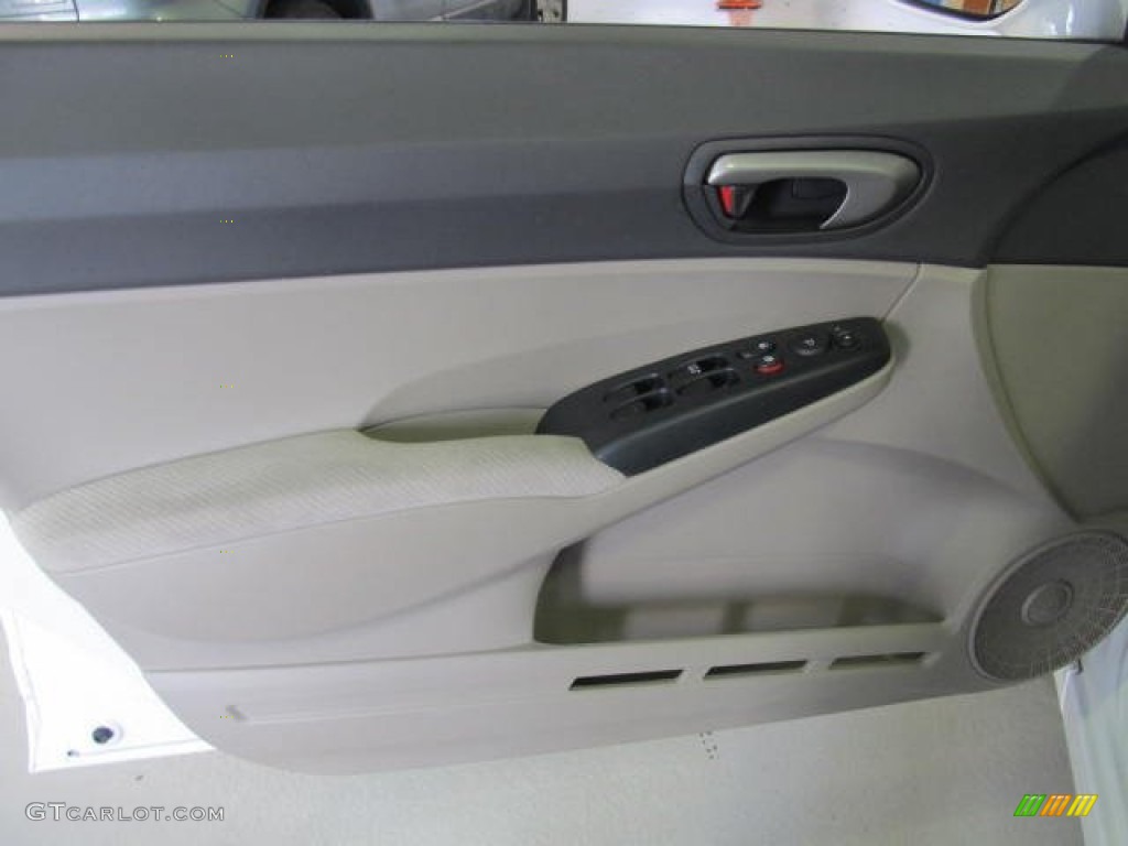 2009 Civic LX Sedan - Taffeta White / Gray photo #7