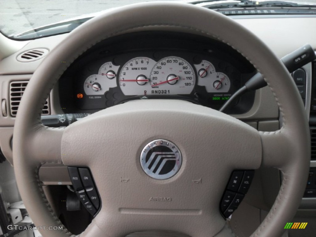 2004 Mountaineer V8 Premier AWD - Ceramic White Pearl / Medium Dark Parchment photo #13