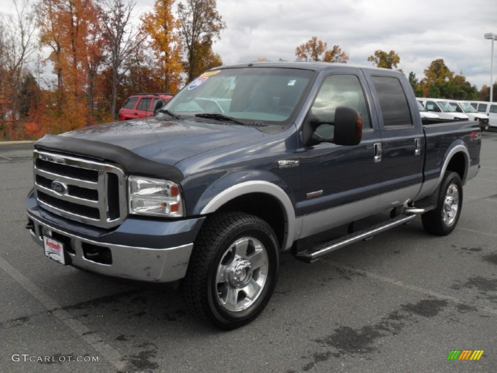 2006 F350 Super Duty Lariat FX4 Crew Cab 4x4 - Medium Wedgewood Blue Metallic / Medium Flint photo #1