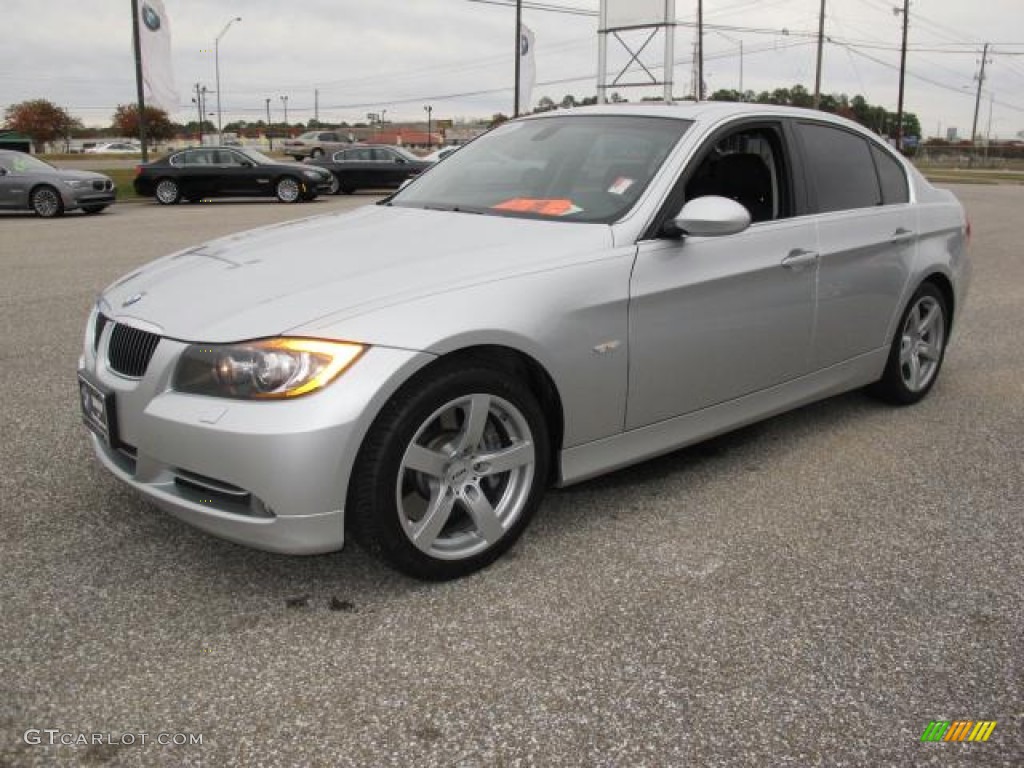 2008 3 Series 335xi Sedan - Titanium Silver Metallic / Black photo #8