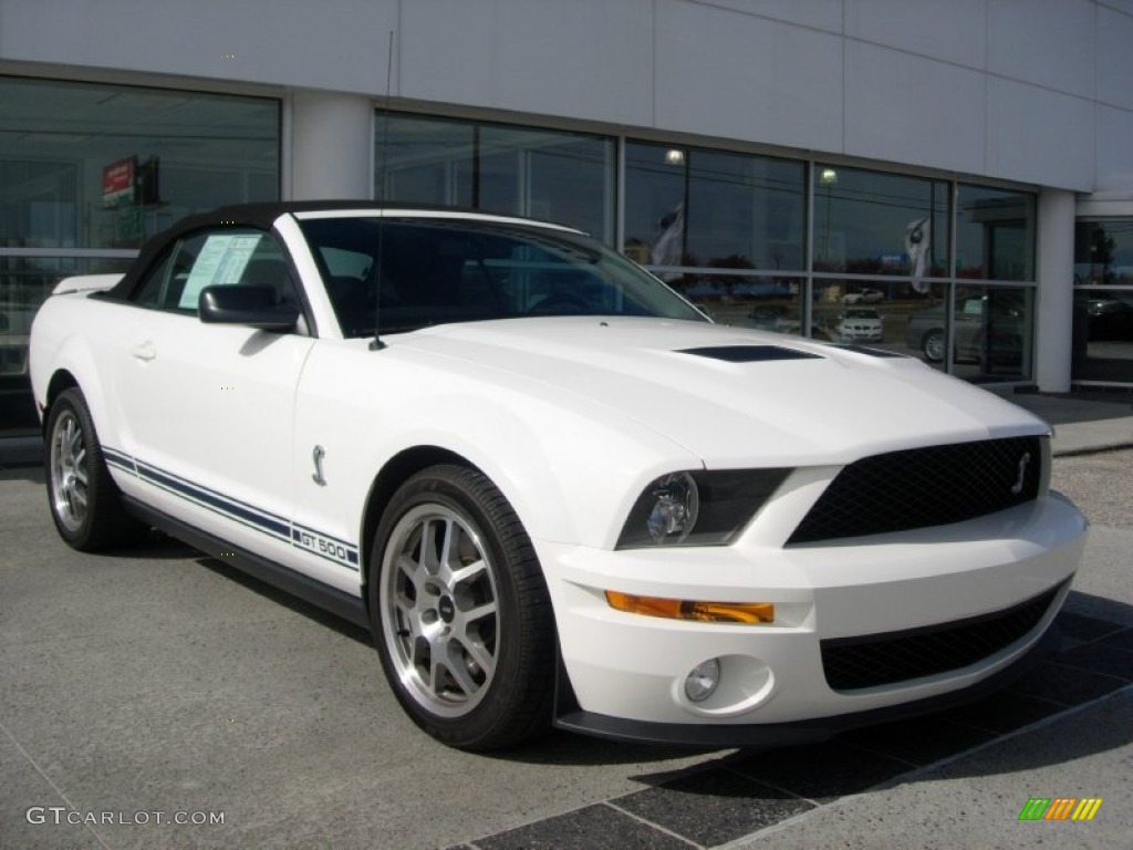 Performance White 2008 Ford Mustang Shelby GT500 Convertible Exterior Photo #56381470