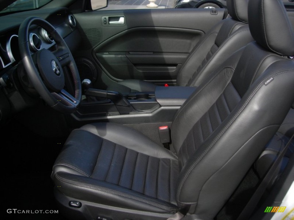 Black Interior 2008 Ford Mustang Shelby GT500 Convertible Photo #56381695