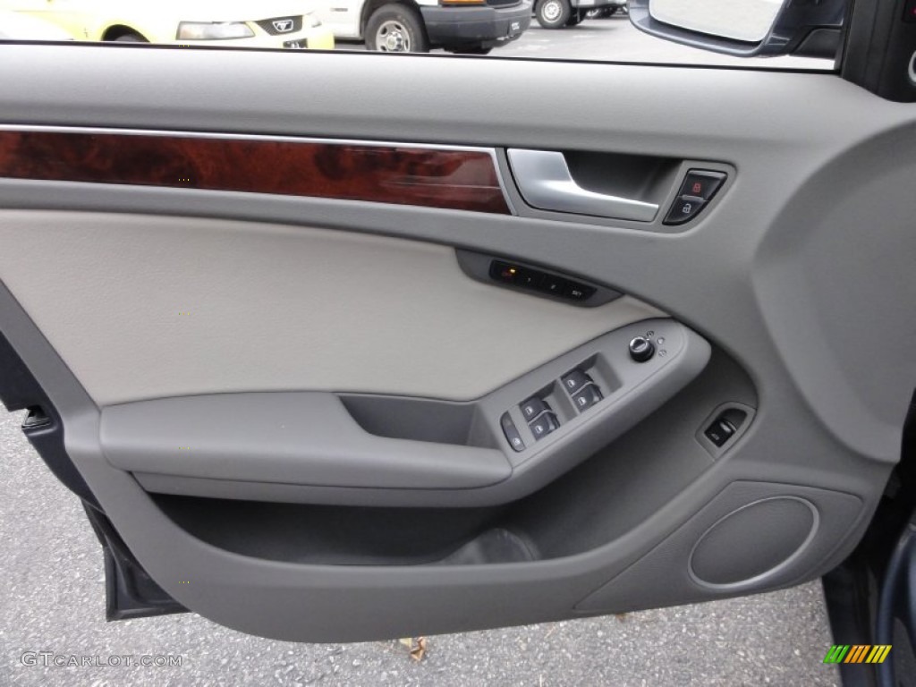 2009 Audi A4 2.0T quattro Sedan Light Grey Door Panel Photo #56382154