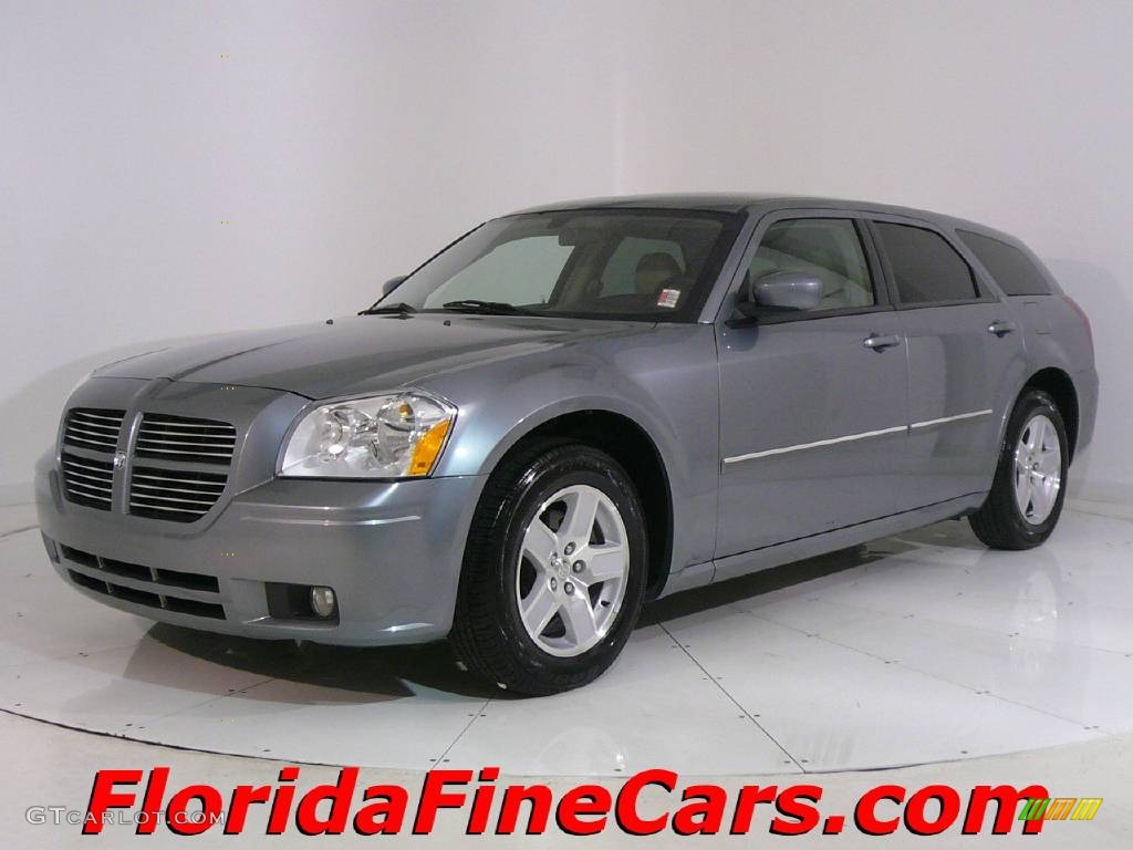 Silver Steel Metallic Dodge Magnum