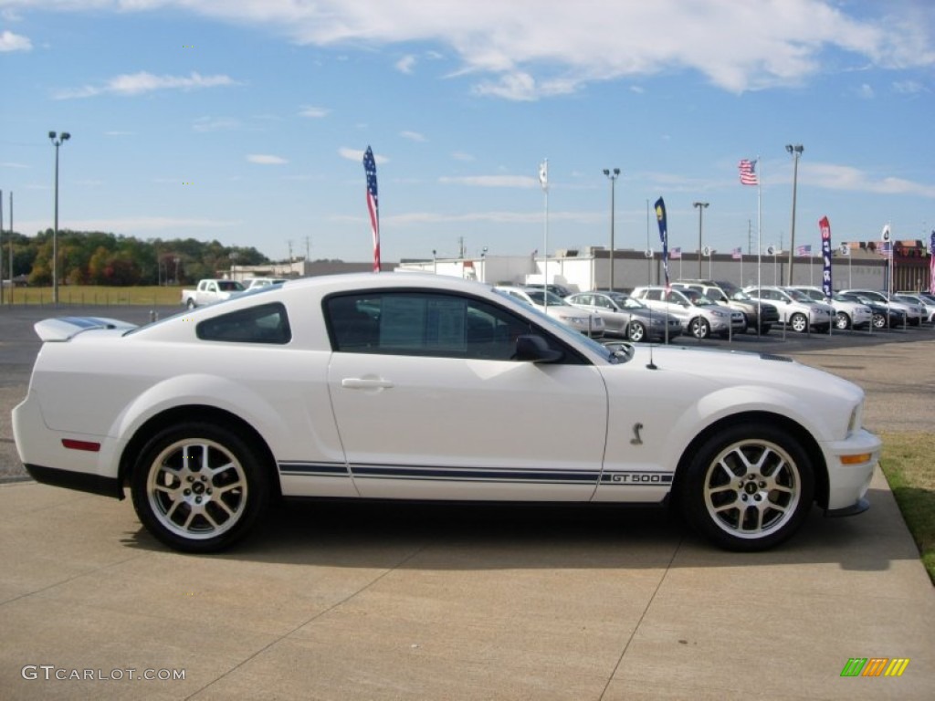 Performance White 2008 Ford Mustang Shelby GT500 Coupe Exterior Photo #56382638