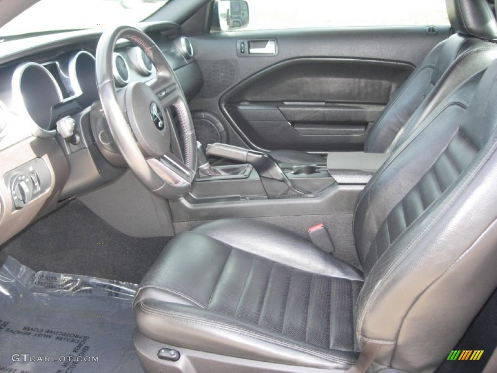 Black Interior 2008 Ford Mustang Shelby GT500 Coupe Photo #56382745