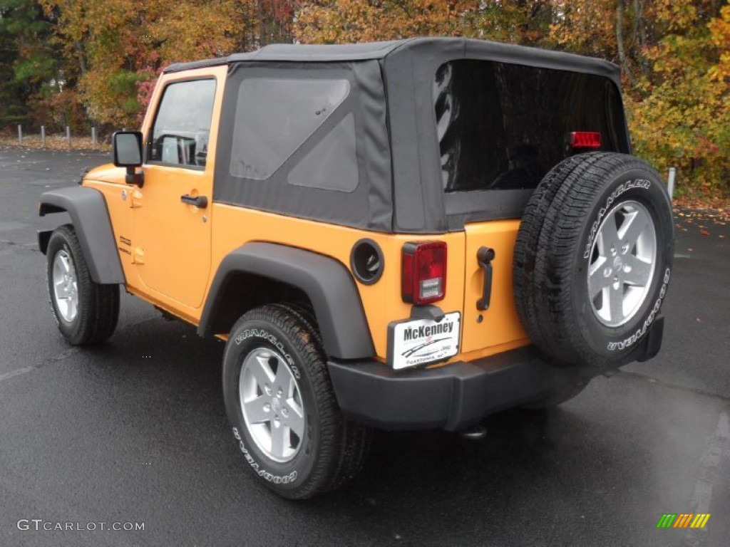 2012 Wrangler Sport S 4x4 - Dozer Yellow / Black photo #3