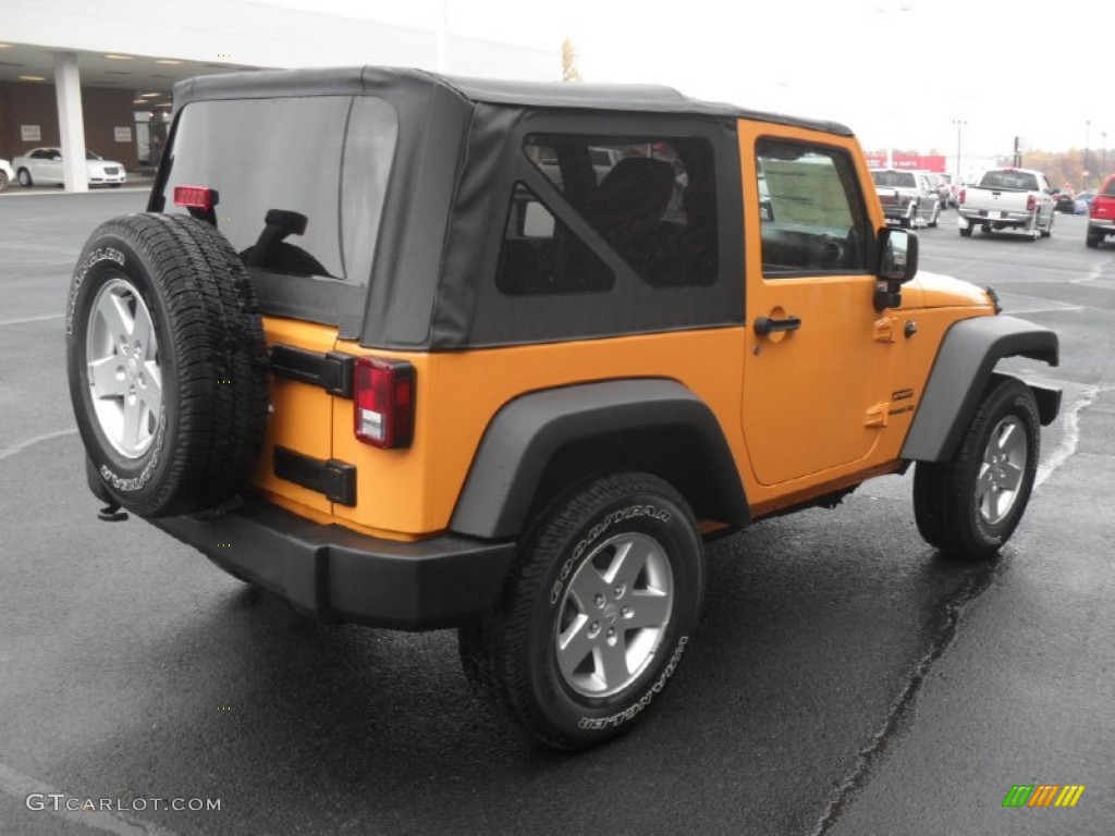 2012 Wrangler Sport S 4x4 - Dozer Yellow / Black photo #5