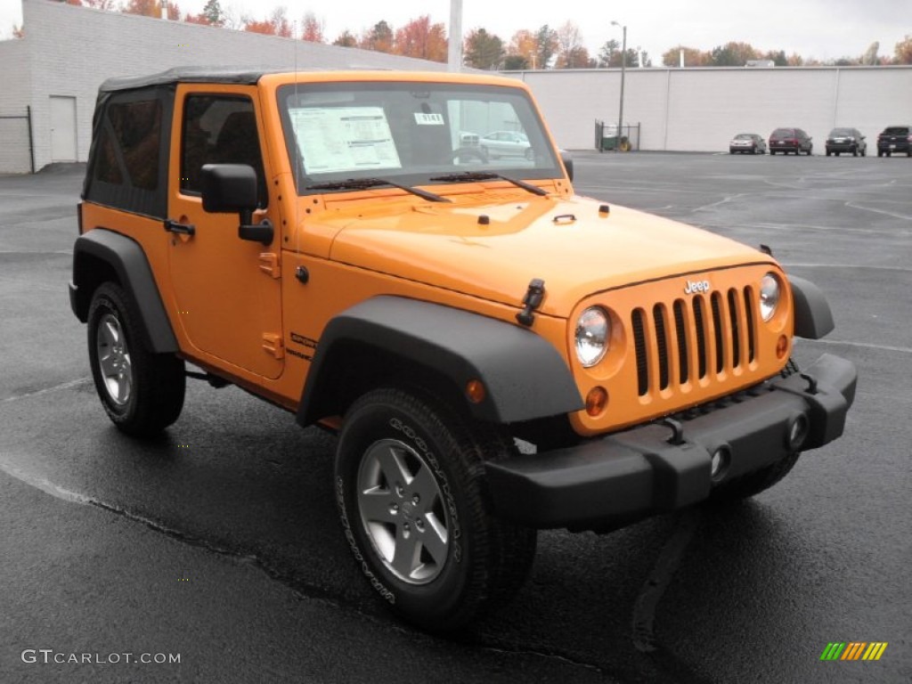 2012 Wrangler Sport S 4x4 - Dozer Yellow / Black photo #6