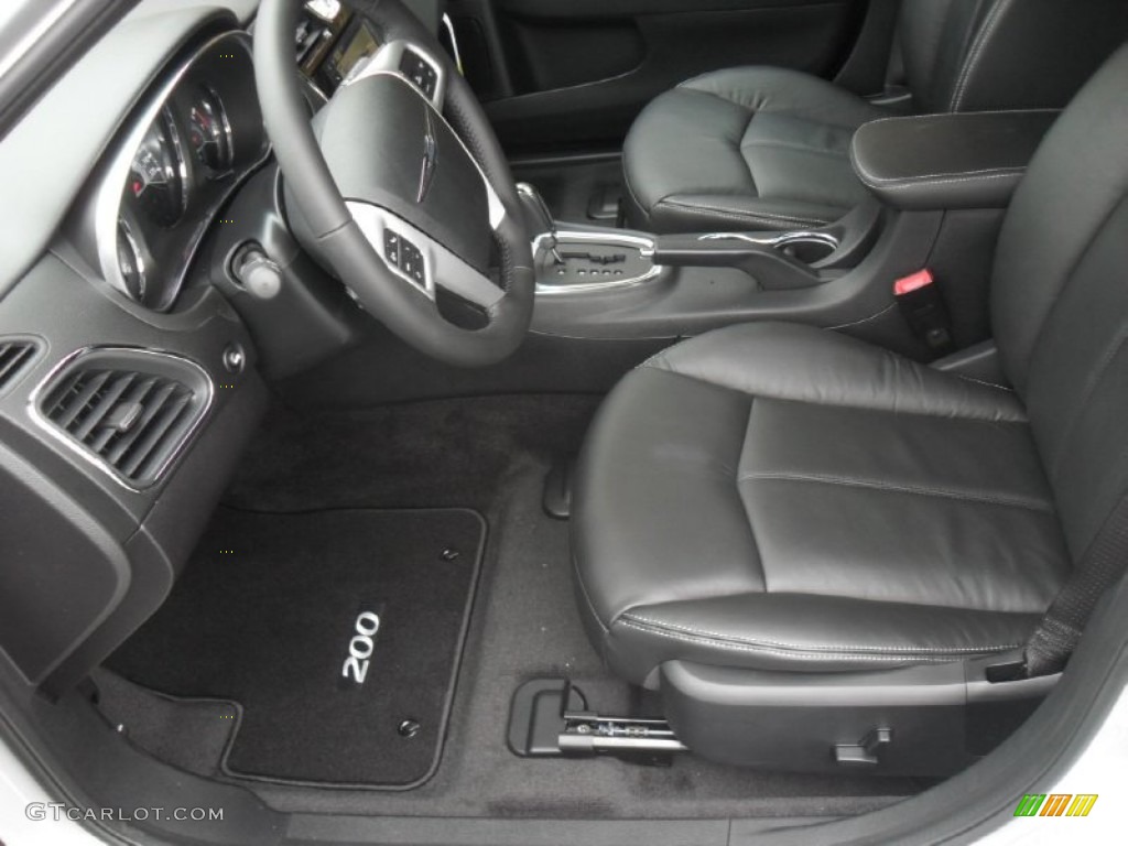 Black Interior 2012 Chrysler 200 Limited Sedan Photo #56385190