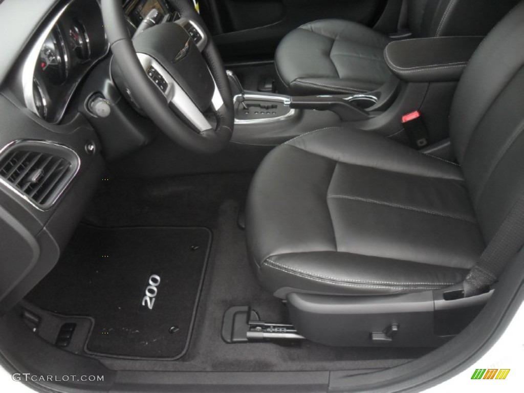 Black Interior 2012 Chrysler 200 Limited Sedan Photo #56385403