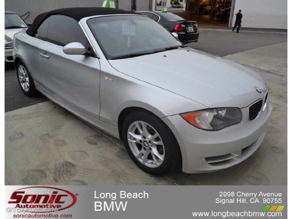 2008 1 Series 128i Convertible - Titanium Silver Metallic / Black photo #4