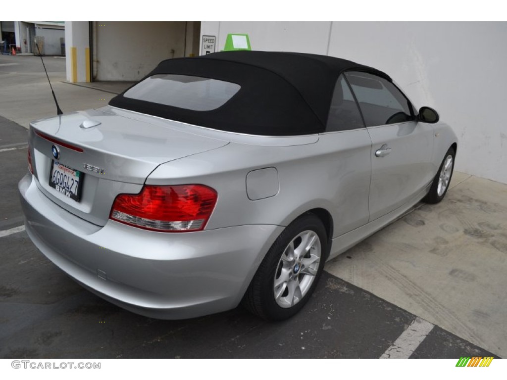 2008 1 Series 128i Convertible - Titanium Silver Metallic / Black photo #6