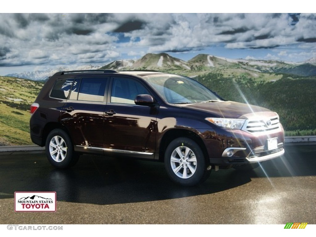 2012 Highlander SE 4WD - Sizzling Crimson Mica / Black photo #1