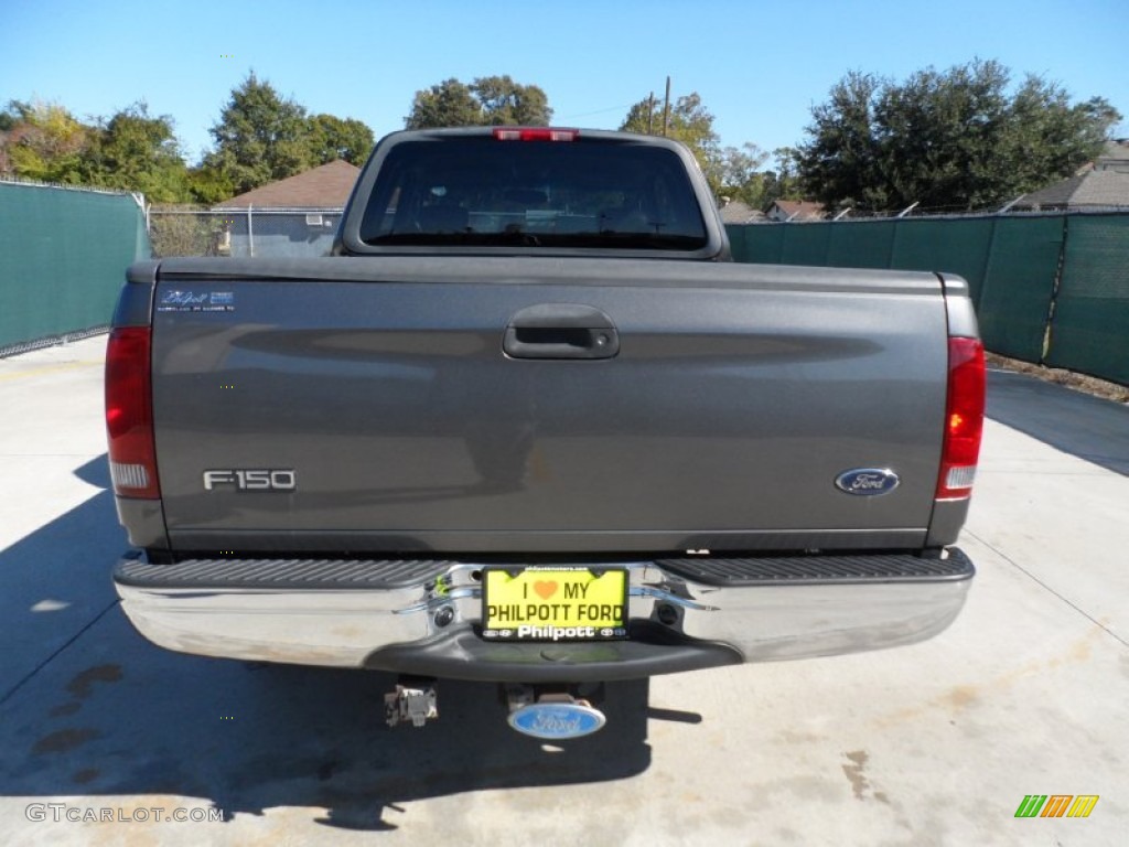 2002 F150 Lariat SuperCab - Dark Shadow Grey Metallic / Medium Graphite photo #4