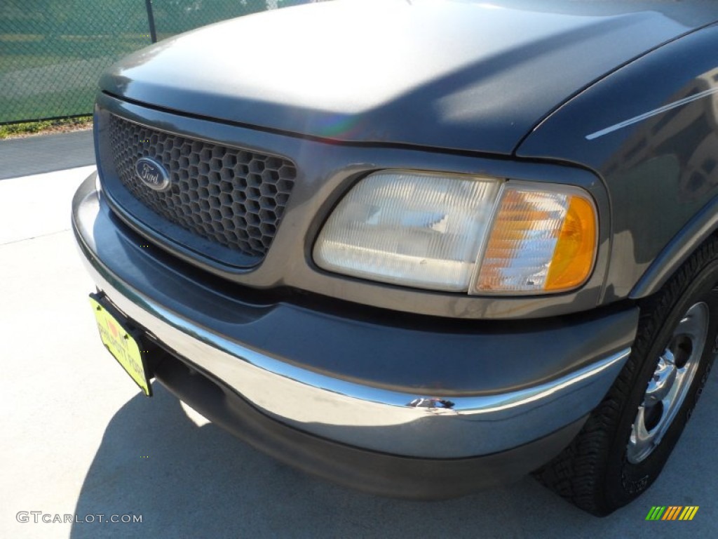 2002 F150 Lariat SuperCab - Dark Shadow Grey Metallic / Medium Graphite photo #10