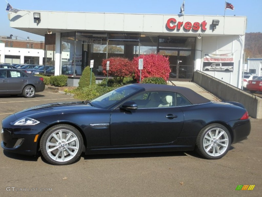 2012 XK XKR Convertible - Azurite Blue / Ivory/Warm Charcoal photo #1