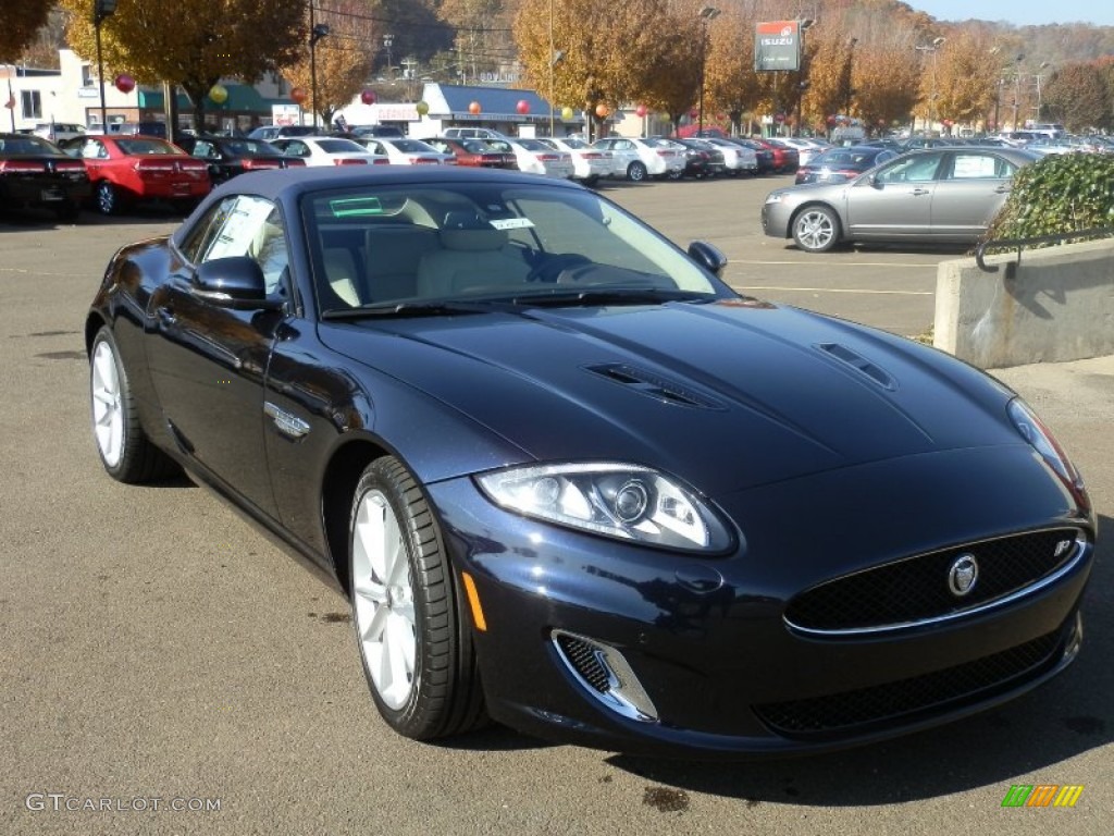 Azurite Blue 2012 Jaguar XK XKR Convertible Exterior Photo #56389636