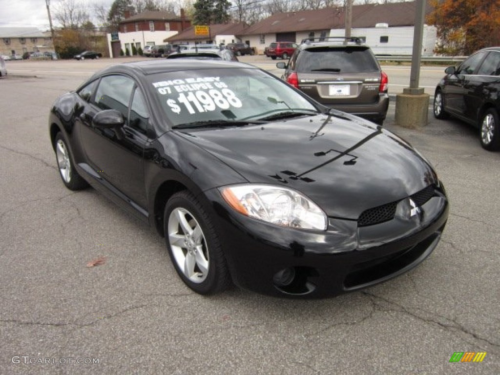 2007 Eclipse GS Coupe - Kalapana Black / Dark Charcoal photo #8