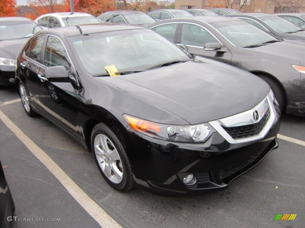 2010 TSX Sedan - Crystal Black Pearl / Ebony photo #1