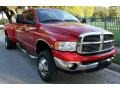 2005 Flame Red Dodge Ram 3500 SLT Quad Cab 4x4 Dually  photo #15