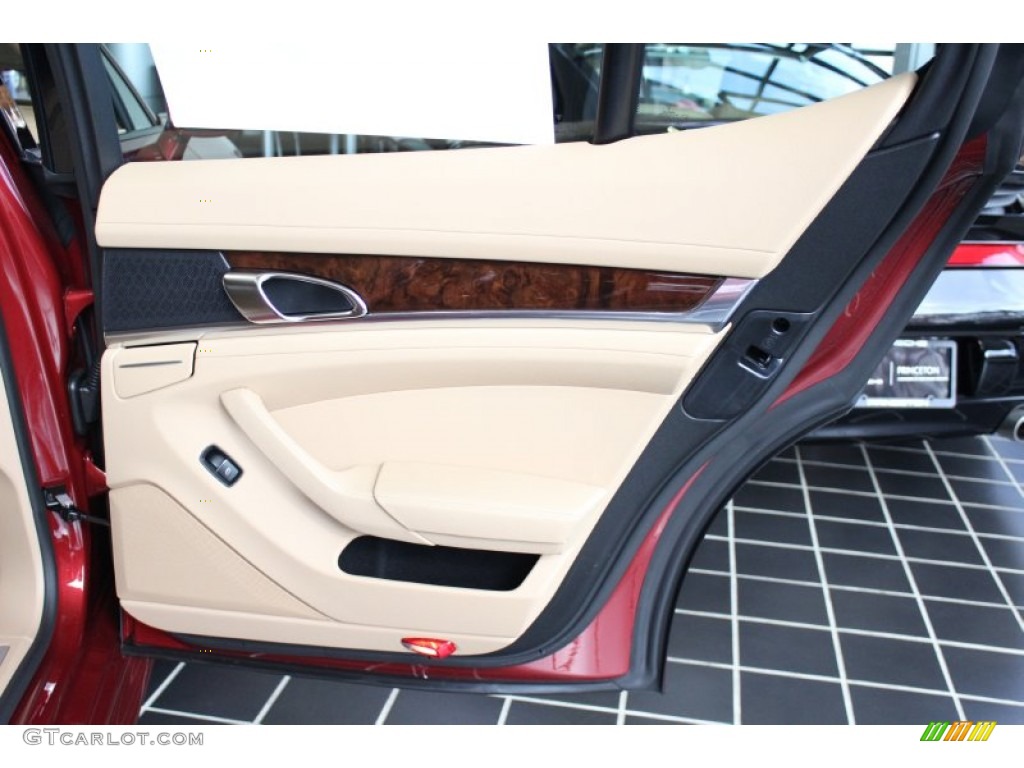 2012 Porsche Panamera 4 Luxor Beige Door Panel Photo #56392135