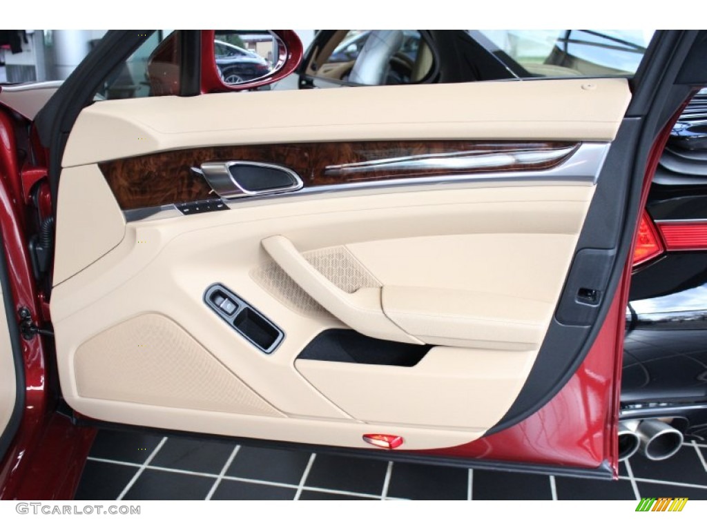 2012 Porsche Panamera 4 Luxor Beige Door Panel Photo #56392150