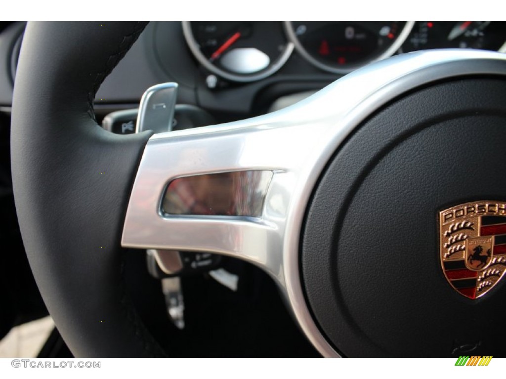 2012 Porsche Cayman R Black Steering Wheel Photo #56392357