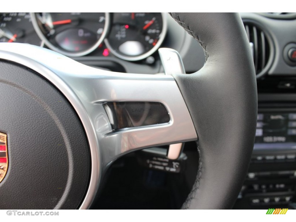 2012 Porsche Cayman R Black Steering Wheel Photo #56392366